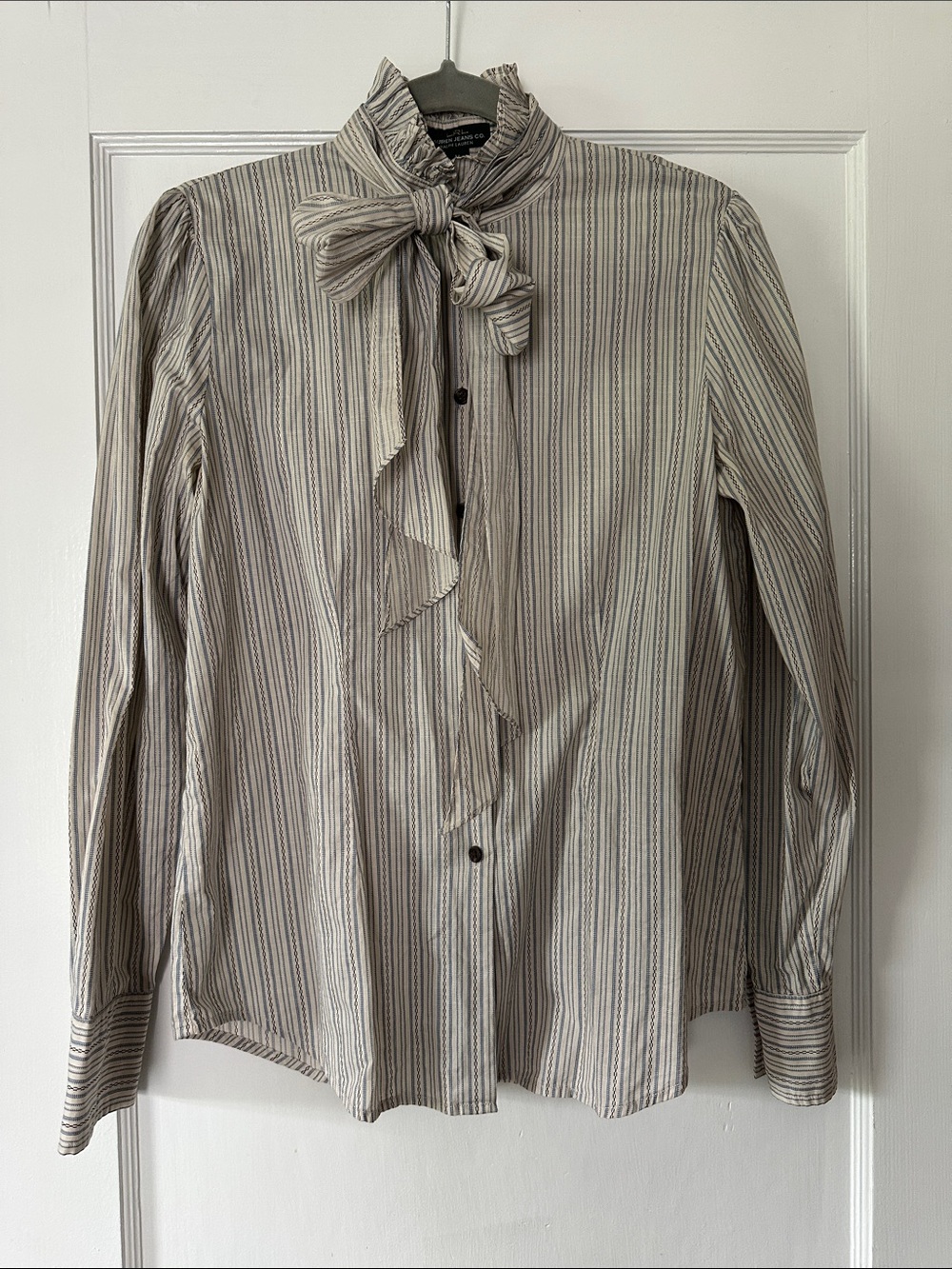 Vintage Ralph Lauren Button Up High Neck ruffle Blouse